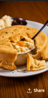 Golden baked dish straight from oven